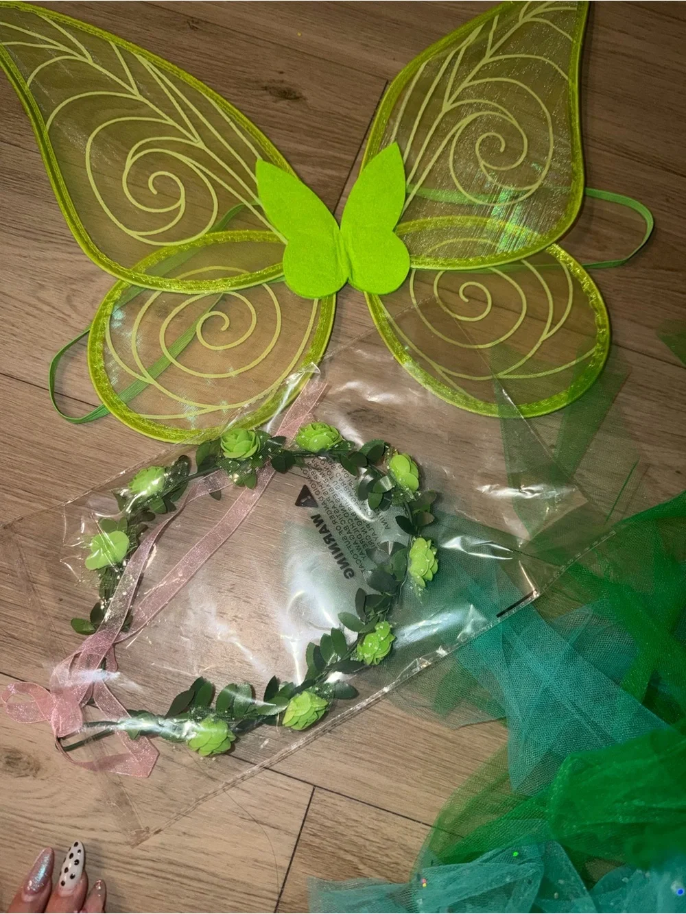 Fairy Costume for Girls with Wings & Crown